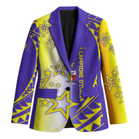 Campione d’Italia Blazer with Yellow Purple Star Design and Town Crest - Wonder Print Shop