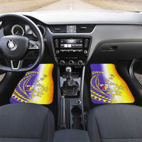 Campione d’Italia Car Mats with Yellow Purple Star Design and Town Crest - Wonder Print Shop