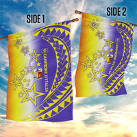 Campione d’Italia Garden Flag with Yellow Purple Star Design and Town Crest - Wonder Print Shop