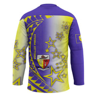 Campione d’Italia Hockey Jersey with Yellow Purple Star Design and Town Crest - Wonder Print Shop