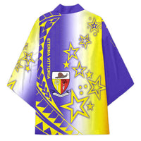 Campione d’Italia Kimono with Yellow Purple Star Design and Town Crest - Wonder Print Shop