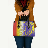 Campione d’Italia Leather Bag with Yellow Purple Star Design and Town Crest - Wonder Print Shop