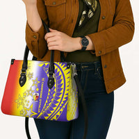 Campione d’Italia Leather Bag with Yellow Purple Star Design and Town Crest - Wonder Print Shop