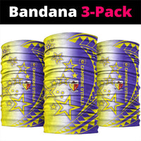 Campione d’Italia Neck Gaiter with Yellow Purple Star Design and Town Crest - Wonder Print Shop