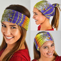 Campione d’Italia Neck Gaiter with Yellow Purple Star Design and Town Crest - Wonder Print Shop