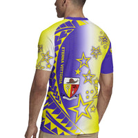 Campione d’Italia Rugby Jersey with Yellow Purple Star Design and Town Crest - Wonder Print Shop
