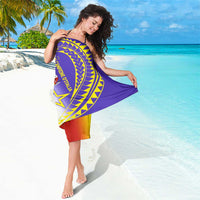Campione d’Italia Sarong with Yellow Purple Star Design and Town Crest - Wonder Print Shop
