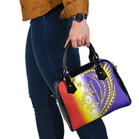 Campione d’Italia Shoulder Handbag with Yellow Purple Star Design and Town Crest - Wonder Print Shop