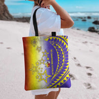 Campione d’Italia Tote Bag with Yellow Purple Star Design and Town Crest - Wonder Print Shop