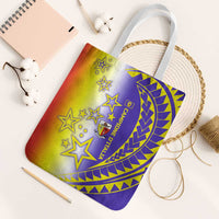 Campione d’Italia Tote Bag with Yellow Purple Star Design and Town Crest - Wonder Print Shop