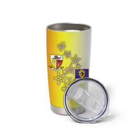 Campione d’Italia Tumbler Cup with Yellow Purple Star Design and Town Crest - Wonder Print Shop
