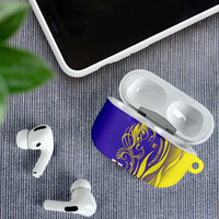 Campione d’Italia AirPods Case with Yellow Horse Graphic and Purple Flame Crest - Wonder Print Shop