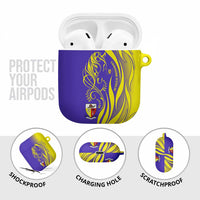 Campione d’Italia AirPods Case with Yellow Horse Graphic and Purple Flame Crest - Wonder Print Shop