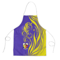 Campione d’Italia Apron with Yellow Horse Graphic and Purple Flame Crest - Wonder Print Shop