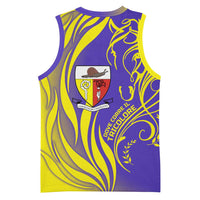 Campione d’Italia Basketball Jersey with Yellow Horse Graphic and Purple Flame Crest - Wonder Print Shop