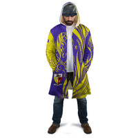 Campione d’Italia Cloak with Yellow Horse Graphic and Purple Flame Crest - Wonder Print Shop