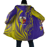 Campione d’Italia Cloak with Yellow Horse Graphic and Purple Flame Crest - Wonder Print Shop