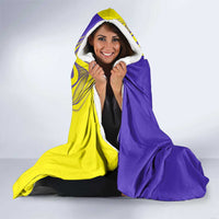 Campione d’Italia Hooded Blanket with Yellow Horse Graphic and Purple Flame Crest - Wonder Print Shop