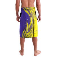 Campione d’Italia Lavalava with Yellow Horse Graphic and Purple Flame Crest - Wonder Print Shop