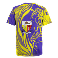 Campione d’Italia Rugby Jersey with Yellow Horse Graphic and Purple Flame Crest - Wonder Print Shop