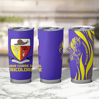 Campione d’Italia Tumbler Cup with Yellow Horse Graphic and Purple Flame Crest - Wonder Print Shop