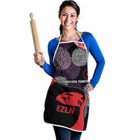 Zapatista Territories Apron Mexico with EZLN Masked Face and Floral - Wonder Print Shop