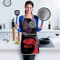 Zapatista Territories Apron Mexico with EZLN Masked Face and Floral - Wonder Print Shop