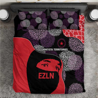 Zapatista Territories Bedding Set Mexico with EZLN Masked Face and Floral - Wonder Print Shop