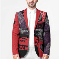 Zapatista Territories Blazer Mexico with EZLN Masked Face and Floral - Wonder Print Shop