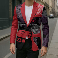 Zapatista Territories Blazer Mexico with EZLN Masked Face and Floral - Wonder Print Shop