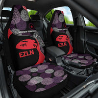 Zapatista Territories Car Seat Cover Mexico with EZLN Masked Face and Floral - Wonder Print Shop