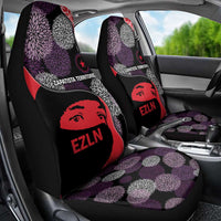 Zapatista Territories Car Seat Cover Mexico with EZLN Masked Face and Floral - Wonder Print Shop