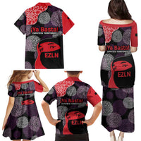 Zapatista Territories Family Matching Puletasi and Hawaiian Shirt Mexico with EZLN Masked Face and Floral - Wonder Print Shop