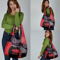 Zapatista Territories Grocery Bag Mexico with EZLN Masked Face and Floral - Wonder Print Shop