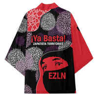 Zapatista Territories Kimono Mexico with EZLN Masked Face and Floral - Wonder Print Shop