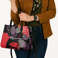 Zapatista Territories Leather Bag Mexico with EZLN Masked Face and Floral - Wonder Print Shop