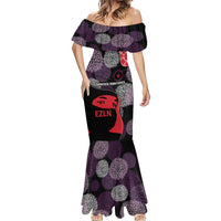 Zapatista Territories Mermaid Dress Mexico with EZLN Masked Face and Floral - Wonder Print Shop
