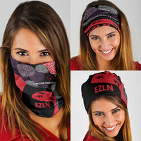 Zapatista Territories Neck Gaiter Mexico with EZLN Masked Face and Floral - Wonder Print Shop