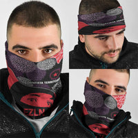 Zapatista Territories Neck Gaiter Mexico with EZLN Masked Face and Floral - Wonder Print Shop