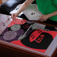 Zapatista Territories Puzzle Mexico with EZLN Masked Face and Floral - Wonder Print Shop