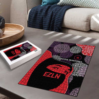 Zapatista Territories Puzzle Mexico with EZLN Masked Face and Floral - Wonder Print Shop