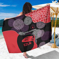 Zapatista Territories Sarong Mexico with EZLN Masked Face and Floral - Wonder Print Shop