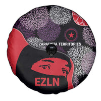 Zapatista Territories Spare Tire Cover Mexico with EZLN Masked Face and Floral - Wonder Print Shop