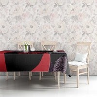 Zapatista Territories Tablecloth Mexico with EZLN Masked Face and Floral - Wonder Print Shop