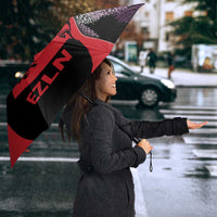 Zapatista Territories Umbrella Mexico with EZLN Masked Face and Floral - Wonder Print Shop
