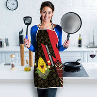 Zapatista Territories Apron Mexico with Corn Graphic and Indigenous Pattern Semillas de Libertad - Wonder Print Shop