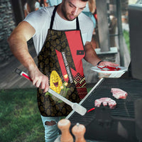 Zapatista Territories Apron Mexico with Corn Graphic and Indigenous Pattern Semillas de Libertad - Wonder Print Shop