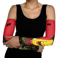 Zapatista Territories Arm Sleeves Mexico with Corn Graphic and Indigenous Pattern Semillas de Libertad - Wonder Print Shop