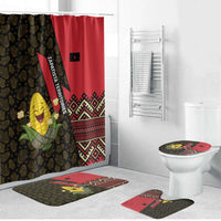 Zapatista Territories Bathroom Set Mexico with Corn Graphic and Indigenous Pattern Semillas de Libertad - Wonder Print Shop