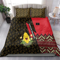 Zapatista Territories Bedding Set Mexico with Corn Graphic and Indigenous Pattern Semillas de Libertad - Wonder Print Shop